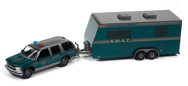 Police Sheriff - 1997 Chevrolet Tahoe with Camper Trailer