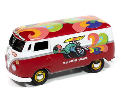 Johnny Lightning Duo-Pack 2025 Release 1- Set-A, Turtle Wax-1964 Volkswagen Type 2 Transporter &amp; 1965 Volkswagen Beetle