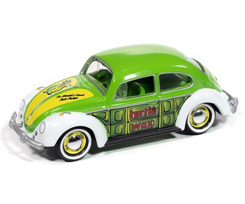 Johnny Lightning Duo-Pack 2025 Release 1- Set-A, Turtle Wax-1964 Volkswagen Type 2 Transporter &amp; 1965 Volkswagen Beetle