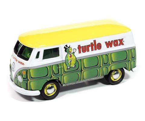 Johnny Lightning Duo-Pack 2025 Release 1- Set-B , Turtle Wax, 1964 Volkswagen Type 2 Transporter &amp; 1965 Volkswagen Beetle