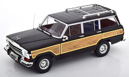 1989 Jeep Grand Wagoneer, black metallic / wood look