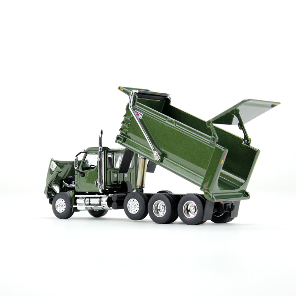 1/64 Metallic Green Western Star 49X with Ox Bodies Dump &amp; Beaver Tail Trailer, DCP by First Gear