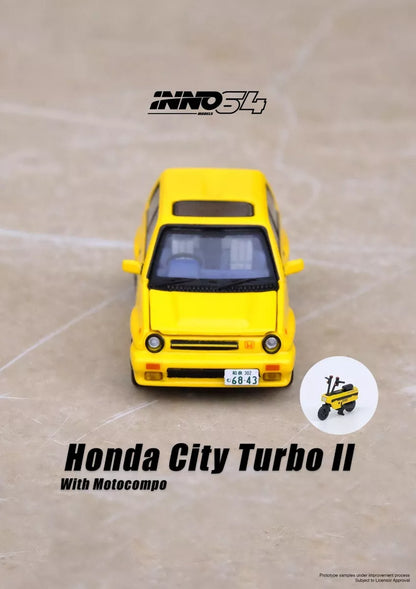Honda City Turbo II Avec Motocompo (Jaune)