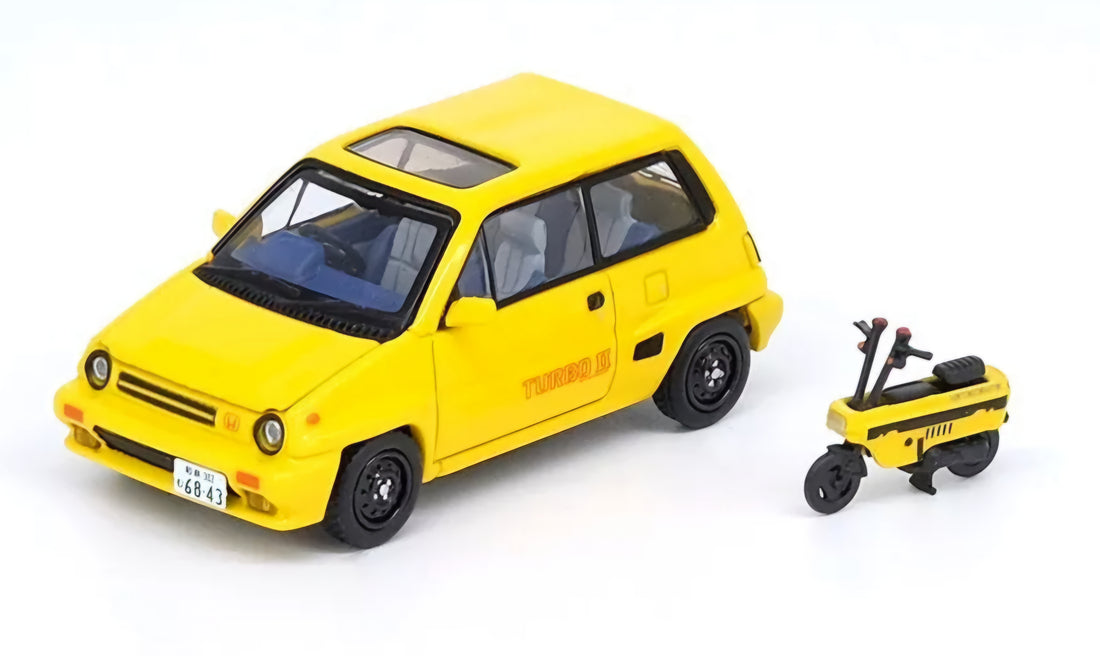 Honda City Turbo II With Motocompo (Yellow)