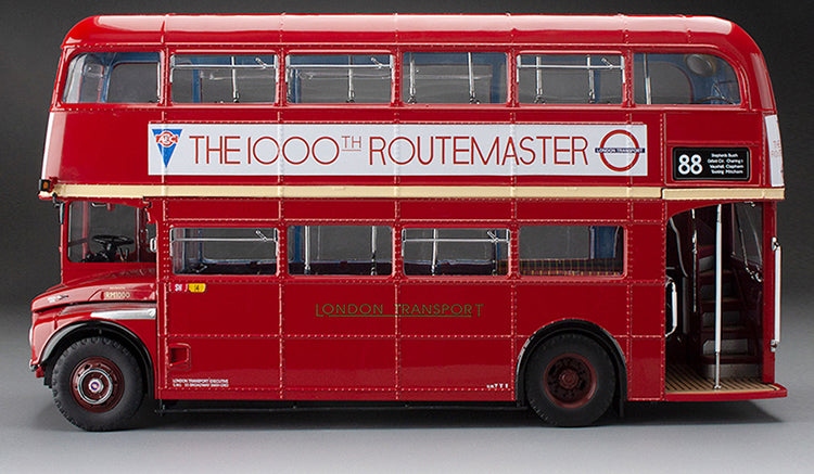 Sun Star 1/24-Routemaster Bus - RM1000 - 100 BXL - Red