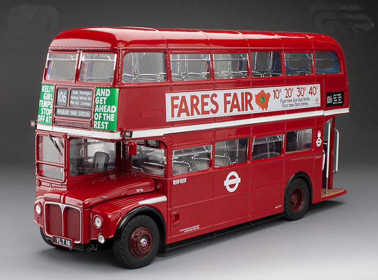 Sun Star 1/24-Routemaster Bus - RM16-VLT 16 - Red