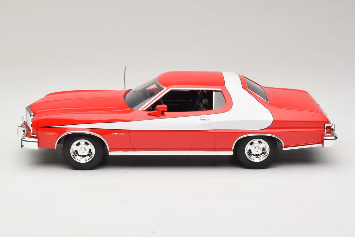 Ford Gran Torino 1975 rouge et blanc 1:18 – Model Car Group MCG181005