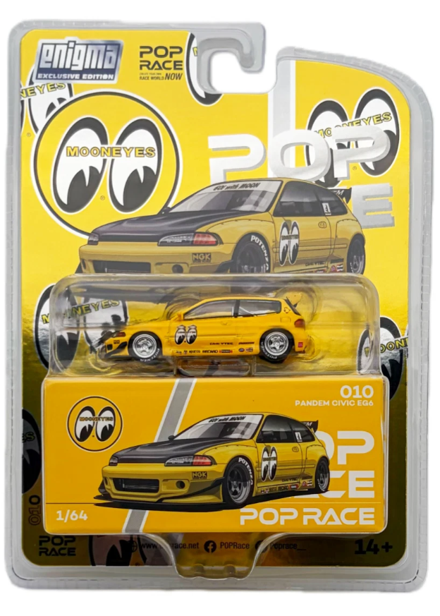 POPRACE 1/64, Pandem Civic EG6 v1.5 - MOONEYES (enigma exlucsive edition) PRE010