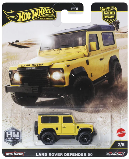 Hot Wheels Premium-Car Cultures 2025-HW OFF-ROAD SERIES, LAND ROVER DEFENDER 90, 2/5. (JBK74)