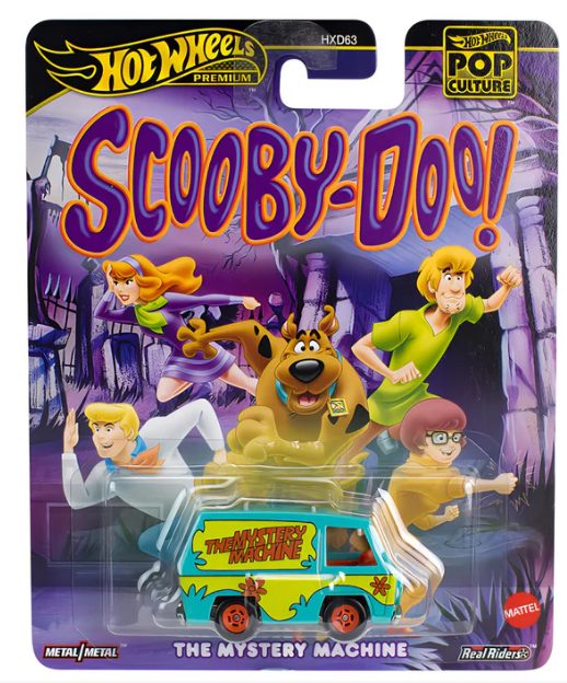 Hot Wheels 2025 Premium-Pop Culture Series , The Mystery Machine Blue and Green "Scooby-Doo!" TV Series.. (JBL63)