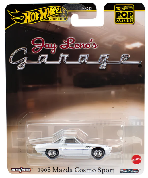 Hot Wheels 2025 Premium-Pop Culture Series , 1968 Mazda Cosmo Sport White Metallic "Jay Leno&