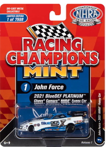 2021 John Force Blue Def Camaro FC (White &amp; Blue w/Race Graphics)
