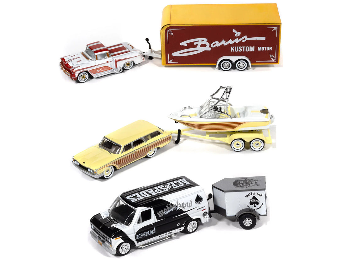 Johnny Lightning 1:64 Tow &amp; Go 2026 Release 2 – Ensemble de 3 – JLBT024-2