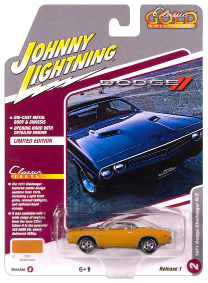 Johnny Lightning-1971 Dodge Challenger R/T (Butterscotch w/White Top) JLSP417-B