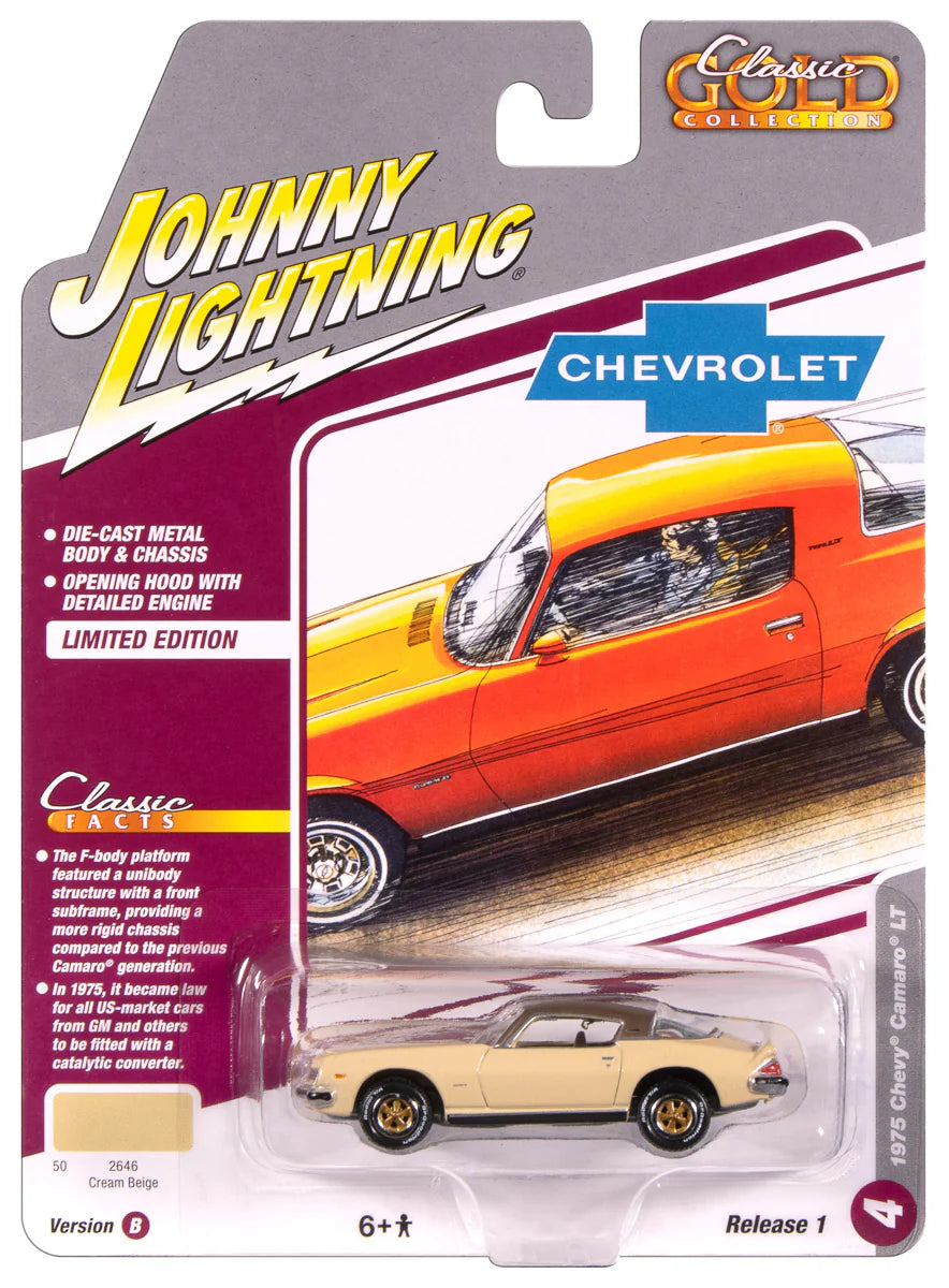 Johnny Lightning- 1975 Chevrolet Camaro (Cream Beige) JLSP390-B