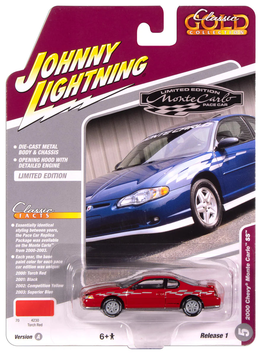 Johnny Lightning-  2000 Chevrolet Monte Carlo SS (Torch Red) JLSP391-A