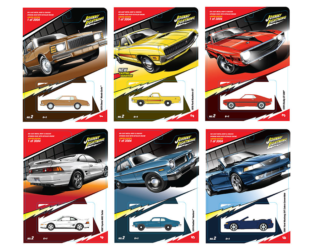 (PRE-ORDER 2026) Johnny Lightning-"Classic Gold Collection" 2026 Release 2 (6 car set)  JLCG035