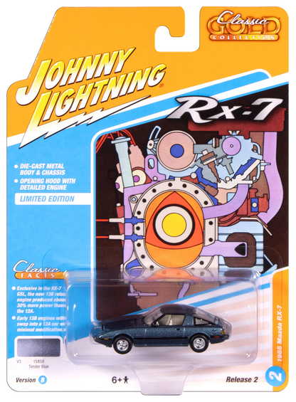 Johnny Lightning-1985 Mazda RX-7 (V3 Tender Blue) JLCG037-5