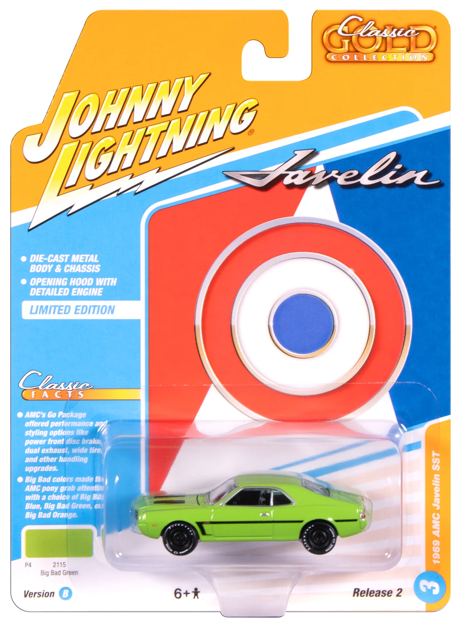 Johnny Lightning-1969 AMC Javelin (Big Bad Green)  JLCG037-6