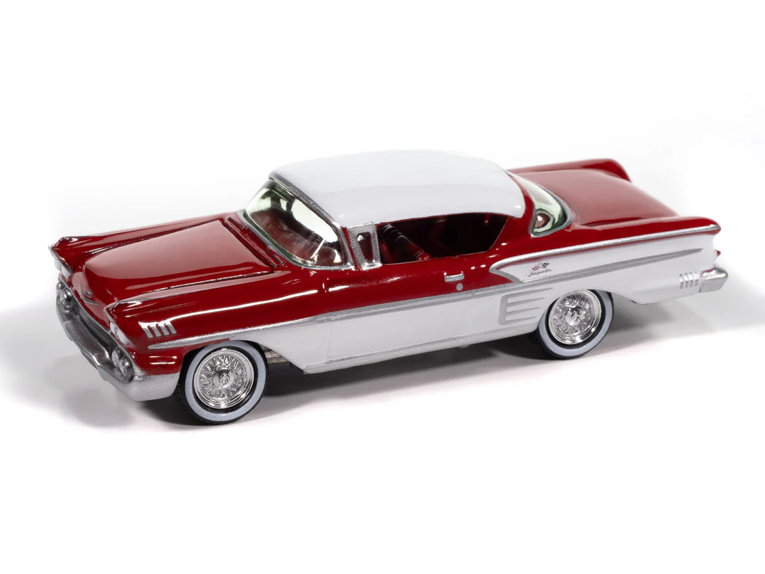 Johnny Lightning-1958 Chevy Impala- (Rio Red w/ White Sides) JLCT017-3