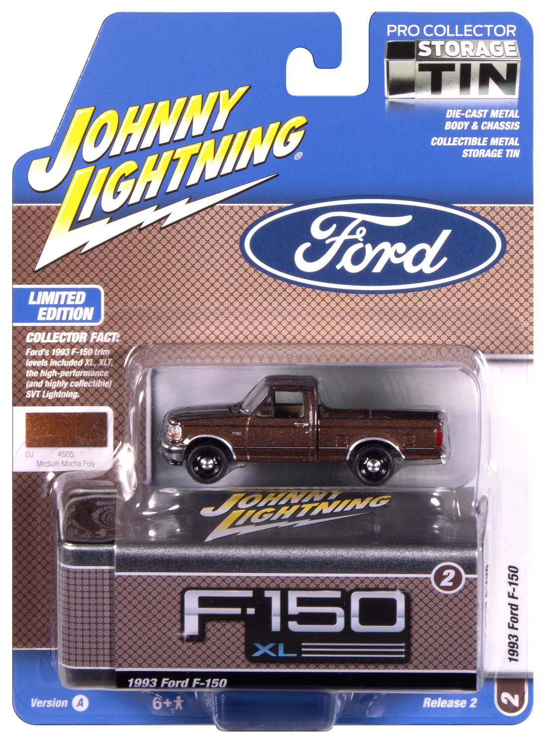 Johnny Lightning-1993 Ford F-150-(Medium Mocha Poly) JLCT017-2