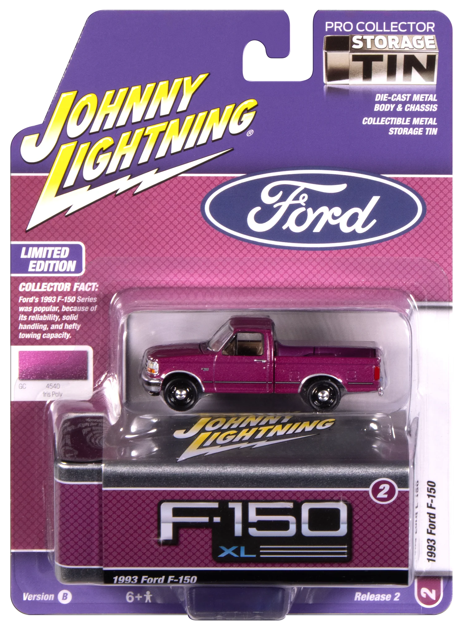 Johnny Lightning-1993 Ford F-150-(Iris Poly) JLCT017-5