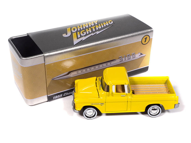 Johnny Lightning-1955 Chevy Cameo Pickup (Lemon Yellow) JLCT018-1