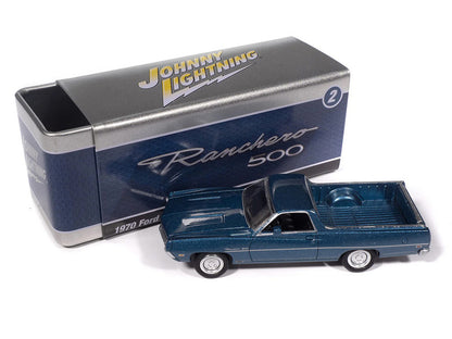 Johnny Lightning-1970 Ford Ranchero 500 (Acapulco Blue) JLCT018-5