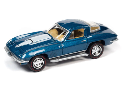 1967 Chevrolet Corvette (Marina Blue w/White Stinger Hood Stripe)