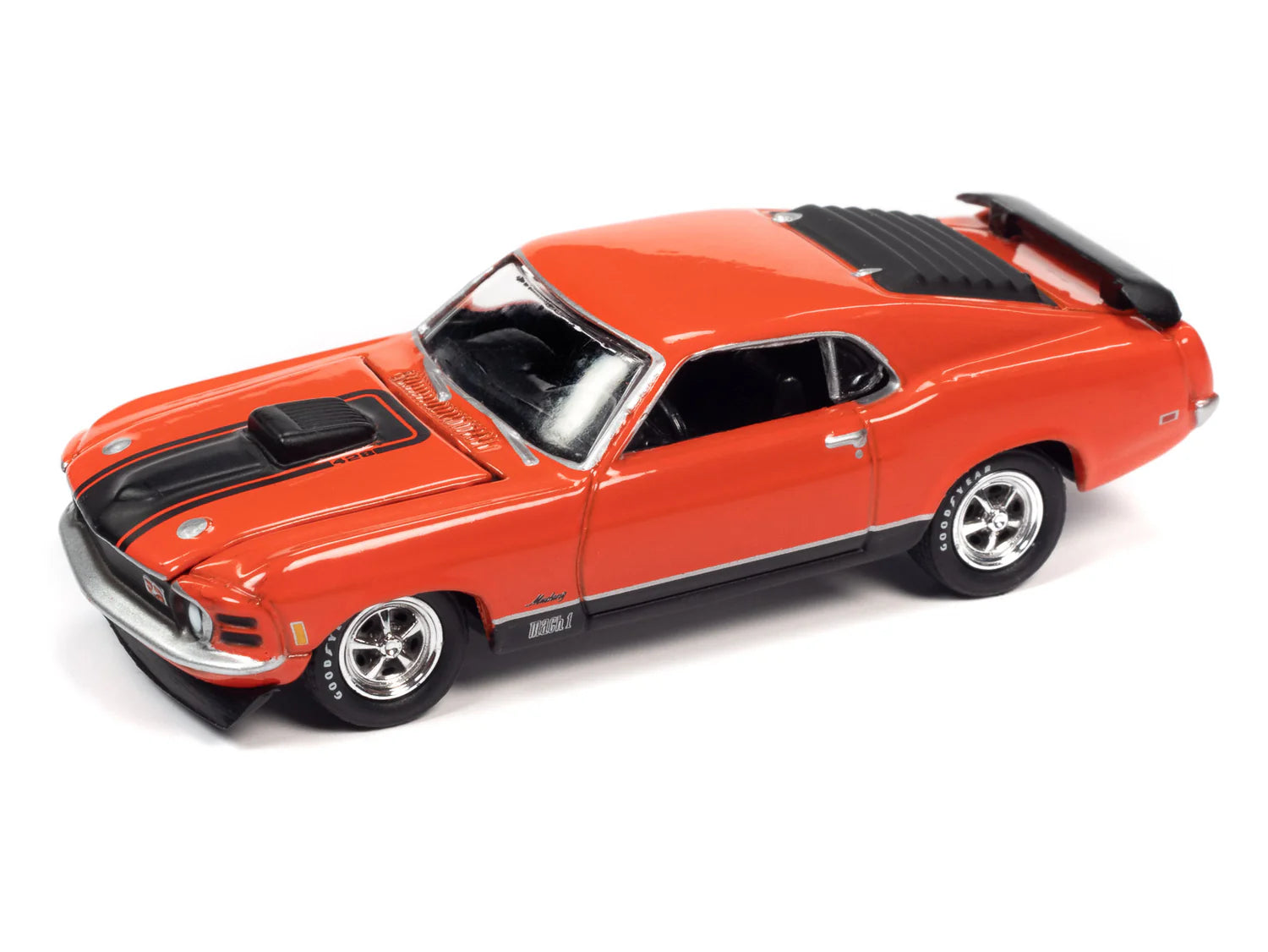 1970 Ford Mustang Mach 1 (Calypso Coral w/Black 428 Hood Stripe)