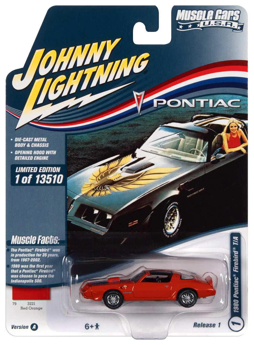 1981 Pontiac Firebird T/A (Red Orange w/Blue Bird on Hood)