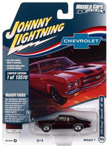 1970 Chevrolet Chevelle SS 454 (Black Cherry w/White Hood &amp; Trunk Stripes)