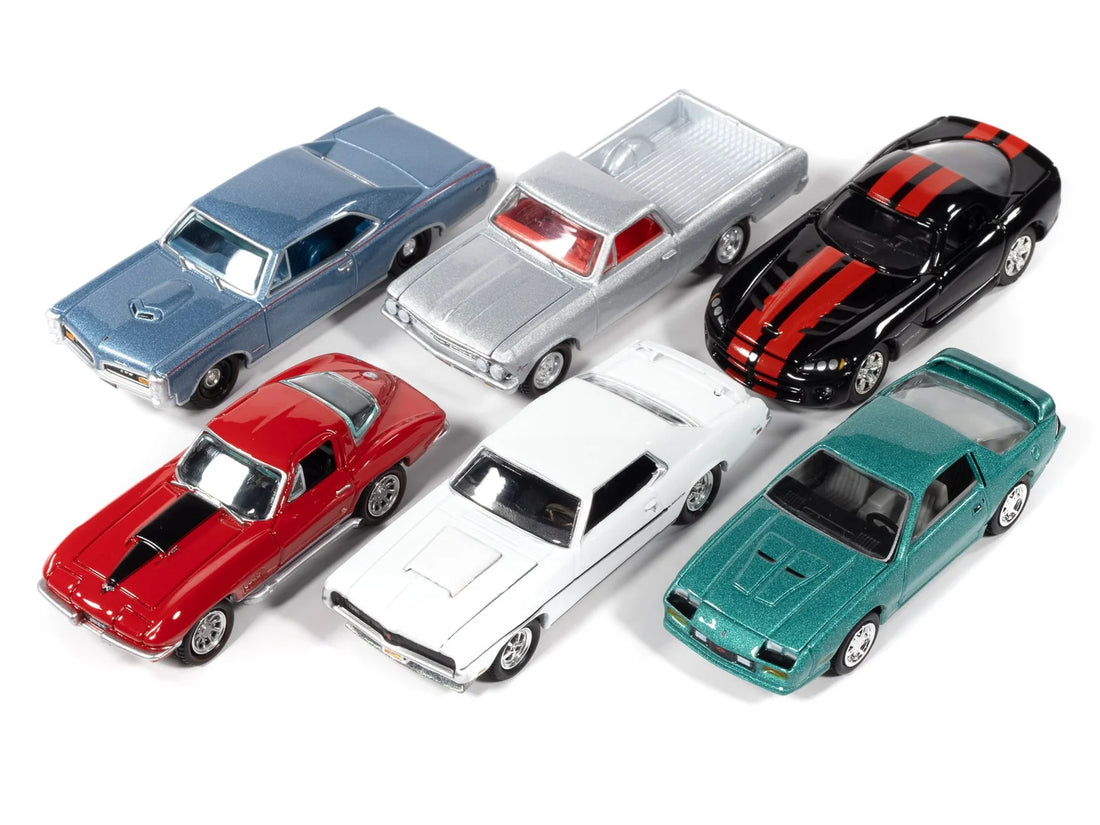 Johnny Lightning 1:64 Muscle Cars USA 2025 Release 3B – 6-Car Set – Mecum Auctions – JLMC035-3B