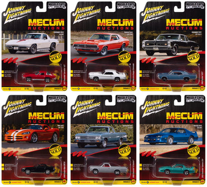 Johnny Lightning 1:64 Muscle Cars USA 2025 Release 3B – 6-Car Set – Mecum Auctions – JLMC035-3B