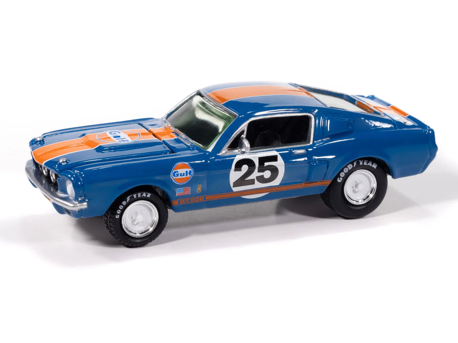 Johnny Lightning-1967 Shelby GT - 00 in Gulf Dark Blue with Orange Stripe (JLMC038-4)