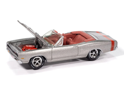 Johnny Lightning-1969 Dodge Coronet R/T Convertible in A4 Silver (JLMC038-6)