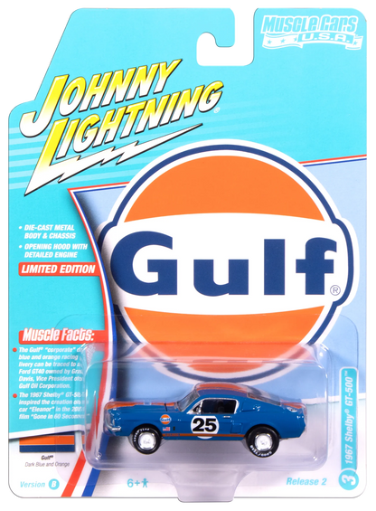 Johnny Lightning-1967 Shelby GT - 00 in Gulf Dark Blue with Orange Stripe (JLMC038-4)