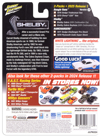 Shelby Cobra &amp; Shelby Cobra Daytona 50th Continuation Cars – Johnny Lightning 1:64 JLPK024SHELBYA