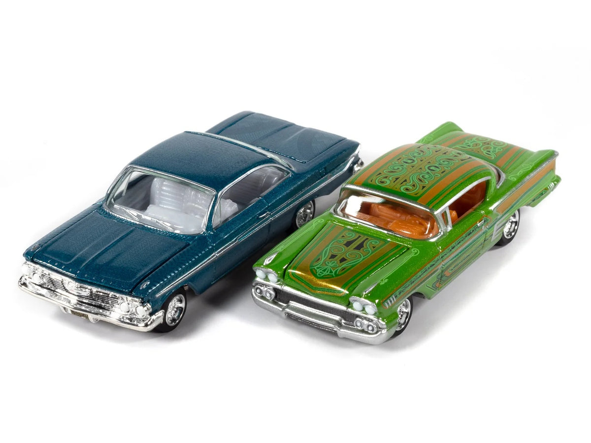 Johnny Lightning 1:64 Scrappin’ Twin Pack – 1958 Chevrolet Impala &amp; 1961 Chevrolet Impala – JLPK025-1A-3