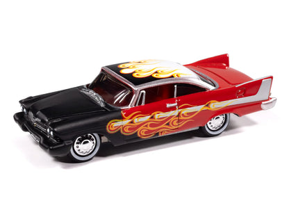 Johnny Lightning- 1958 Plymouth Fury Kustomized (Flat Black/Flames to Red) JLSP416A
