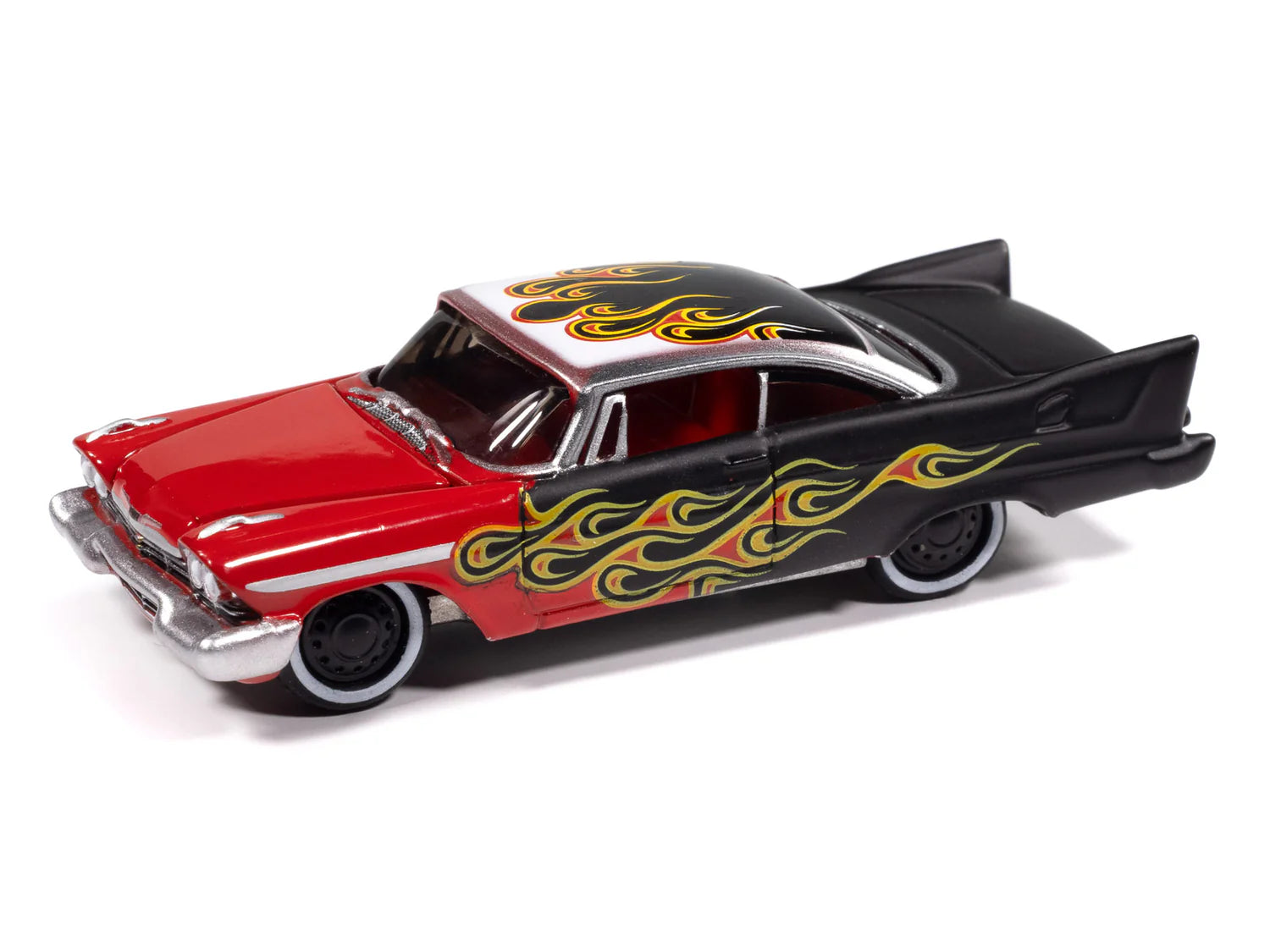 Johnny Lightning-1958 Plymouth Fury Kustomized (Gloss Red /Flames to Black) JLSP416B