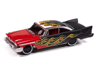 Johnny Lightning-1958 Plymouth Fury Kustomized (Gloss Red /Flames to Black) JLSP416B