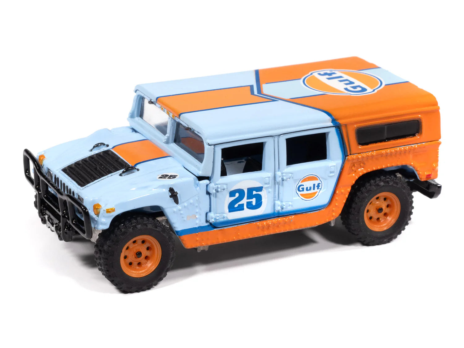 Johnny Lightning- Gulf Oil - 2006 Hummer H1 (Gulf Light Blue/Orange) JLSP415A