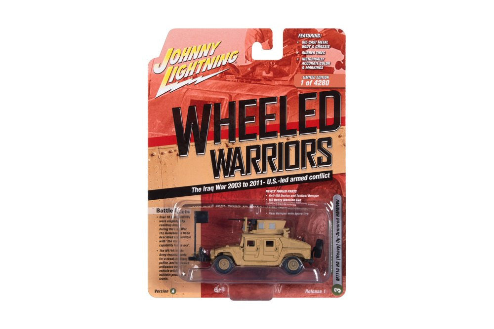 HUMVEE M1114 HMMWV beige – Johnny Lightning Wheeled Warriors 1:64 – JLML006-1A-3