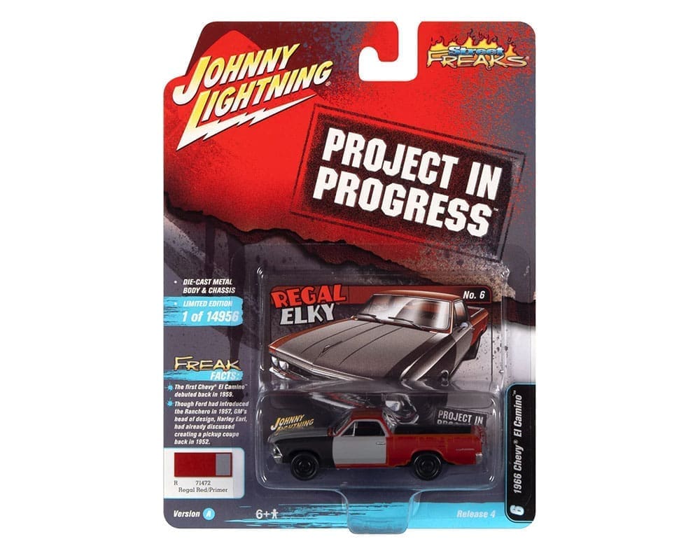1966 Chevrolet El Camino Regal Red Flat avec primer et rust - Project in Progress - JLSF022-4A-6
