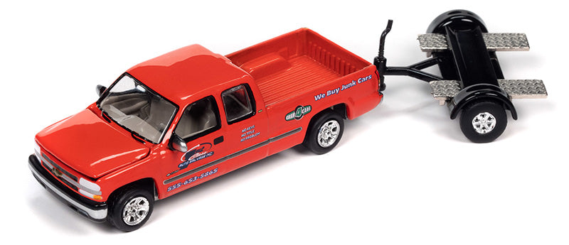 First Class Auto Salvage - 2002 Chevrolet Silverado Extended Cab Pickup with Tow Dolly