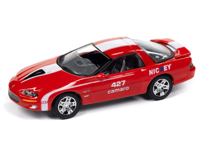 Johnny Lightning-Nickey 2002 Chevrolet Camaro ZL1 in (Red-White Stripes) JLSP382A