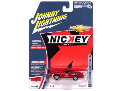 Johnny Lightning-Nickey 2002 Chevrolet Camaro ZL1 in (Red-White Stripes) JLSP382A
