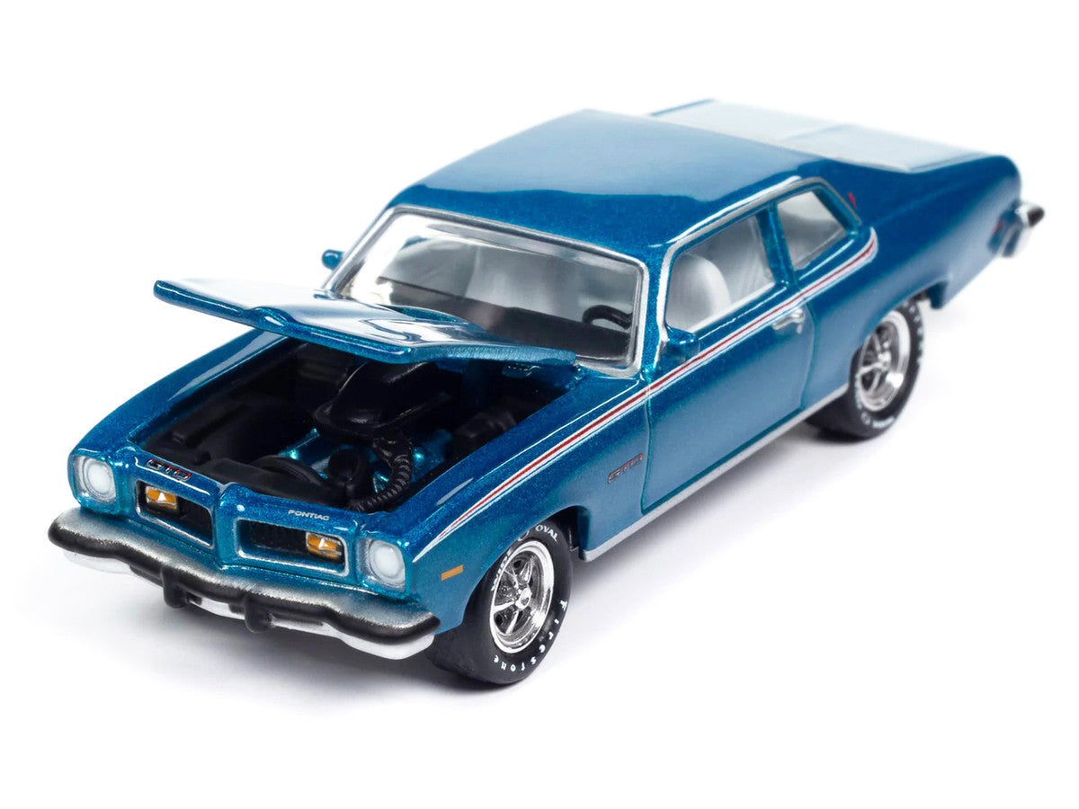 Johnny Lightning-1974 Pontiac GTO (Blue Metallic) JLSP386B