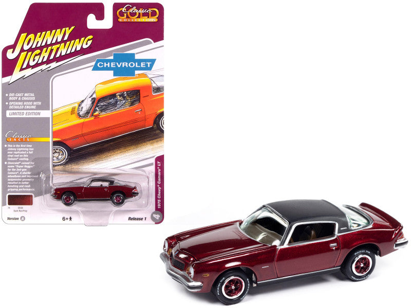 Johnny Lightning- 1975 Chevrolet Camaro (Dark Red Poly) JLSP390-A